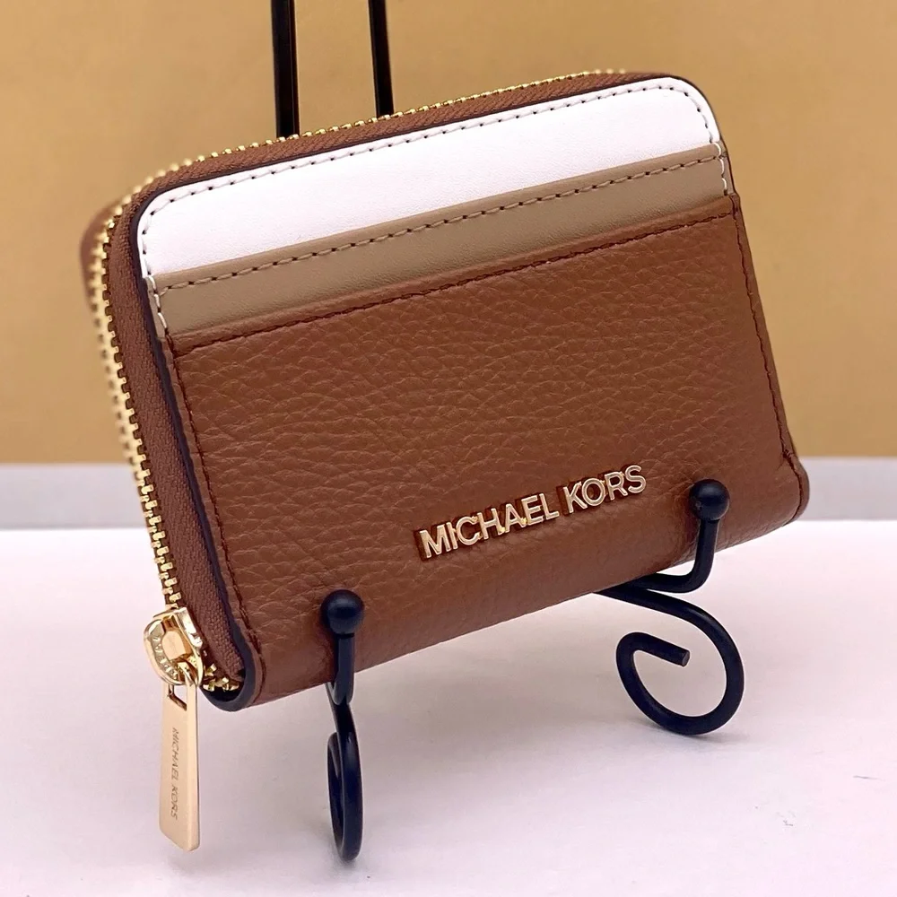 Michael Kors Jet Set Travel Card Case Zip Around Wallet Luggage